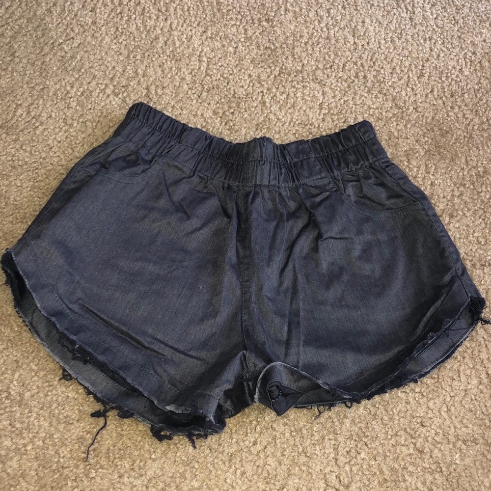 black shorts